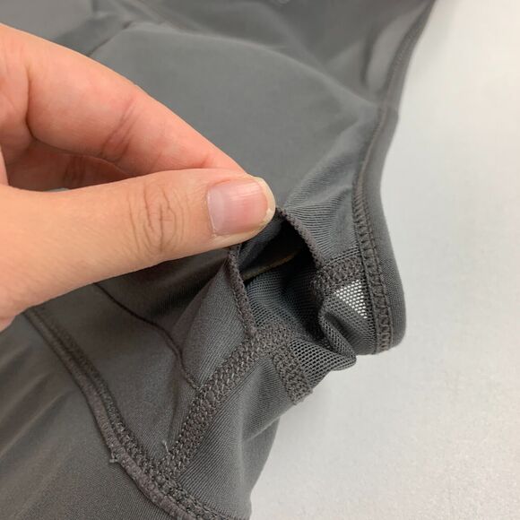 Zyia Active Sports Bra Womens Small Gray Mesh Panel Racerback Zip Back Longline - Picture 10 of 14